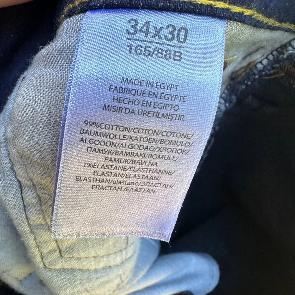 Polo Ralph Lauren Original Quality Straight Leg Dark Blue Men’s Jeans Size 34